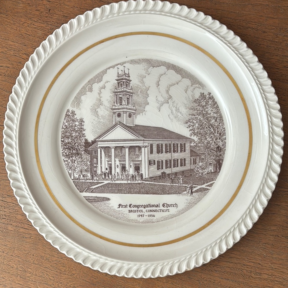 Historic Collectible Plate Bristol CT first congregational church